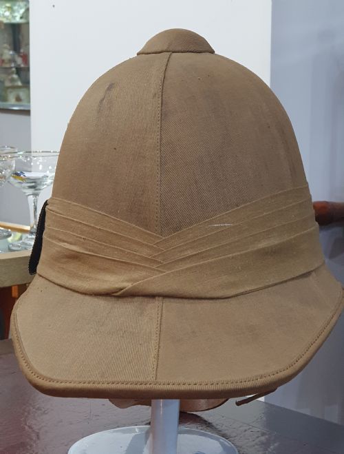 BRITISH ARMY 1877 PATTERN FOREIGN SERVICE KHARKI HELMET - ADDITIONAL PHOTO 4
