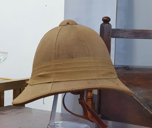 BRITISH ARMY 1877 PATTERN FOREIGN SERVICE KHARKI HELMET - ADDITIONAL PHOTO 8