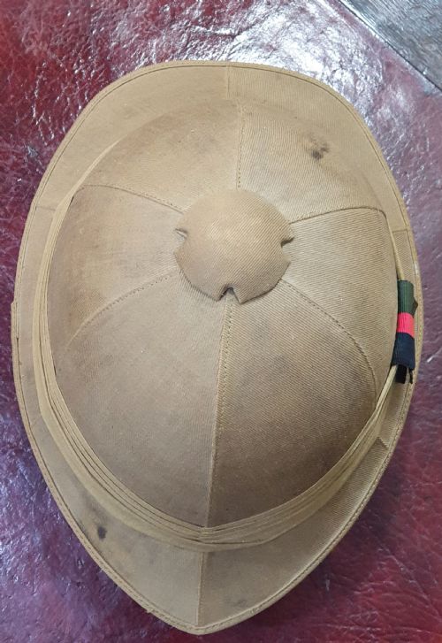 BRITISH ARMY 1877 PATTERN FOREIGN SERVICE KHARKI HELMET - ADDITIONAL PHOTO 11