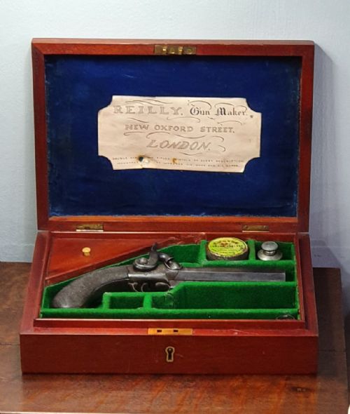 fine quality later boxed percussion 32 bore belt pistol mid 19th century - CATEGORY: ANTIQUE MISCELLANEOUS - DATED 19TH CENTURY