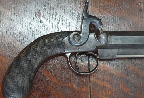 FINE QUALITY LATER BOXED PERCUSSION 32 BORE BELT PISTOL MID 19TH CENTURY - ADDITIONAL PHOTO 2