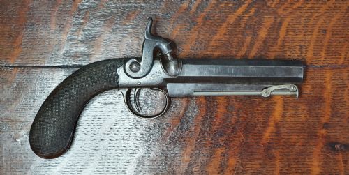 FINE QUALITY LATER BOXED PERCUSSION 32 BORE BELT PISTOL MID 19TH CENTURY - ADDITIONAL PHOTO 7