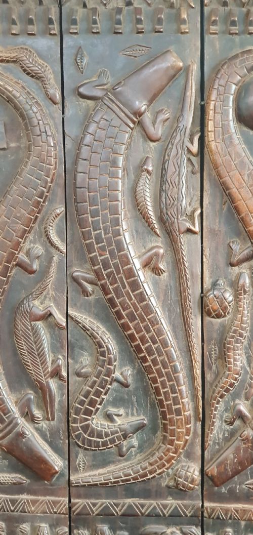 LARGE ORNATE MALIAN DOGON GRANARY DOOR EARLY 20TH CENTURY - ADDITIONAL PHOTO 5