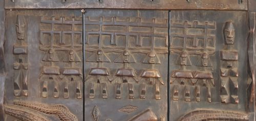 LARGE ORNATE MALIAN DOGON GRANARY DOOR EARLY 20TH CENTURY - ADDITIONAL PHOTO 1