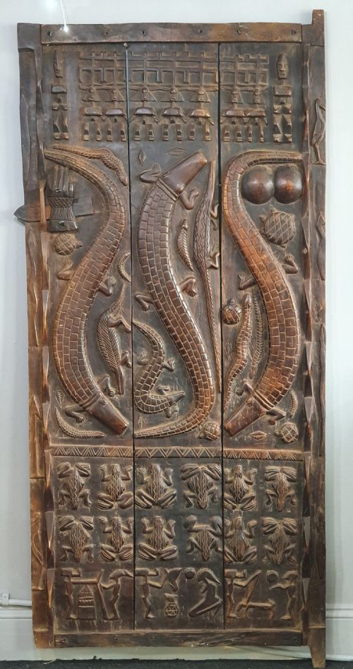 LARGE ORNATE MALIAN DOGON GRANARY DOOR EARLY 20TH CENTURY - ADDITIONAL PHOTO 3