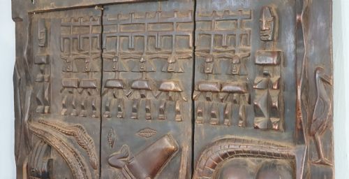 LARGE ORNATE MALIAN DOGON GRANARY DOOR EARLY 20TH CENTURY - ADDITIONAL PHOTO 4