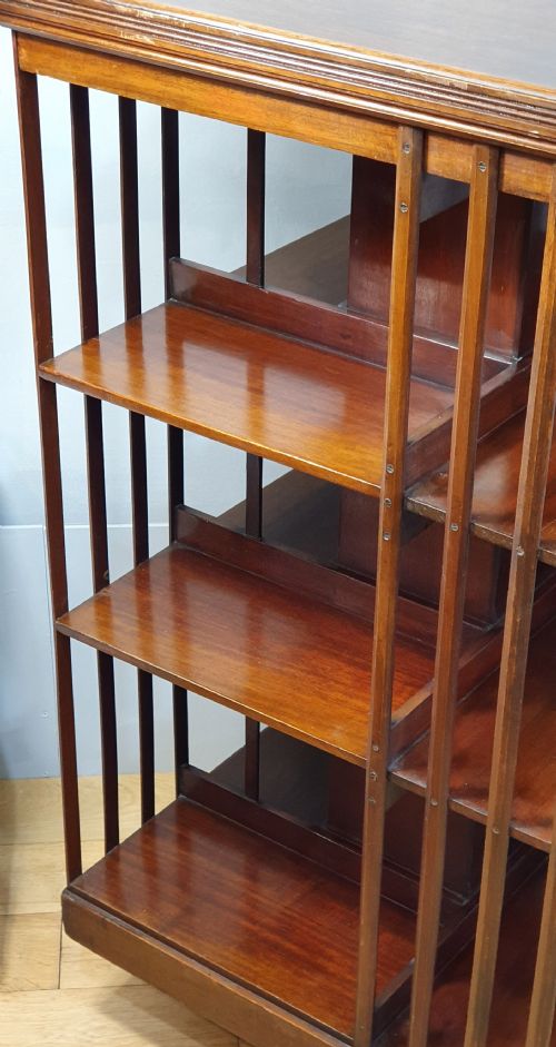 LATE VICTORIAN REVOLVING MAHOGANY BOOKCASE - ADDITIONAL PHOTO 1