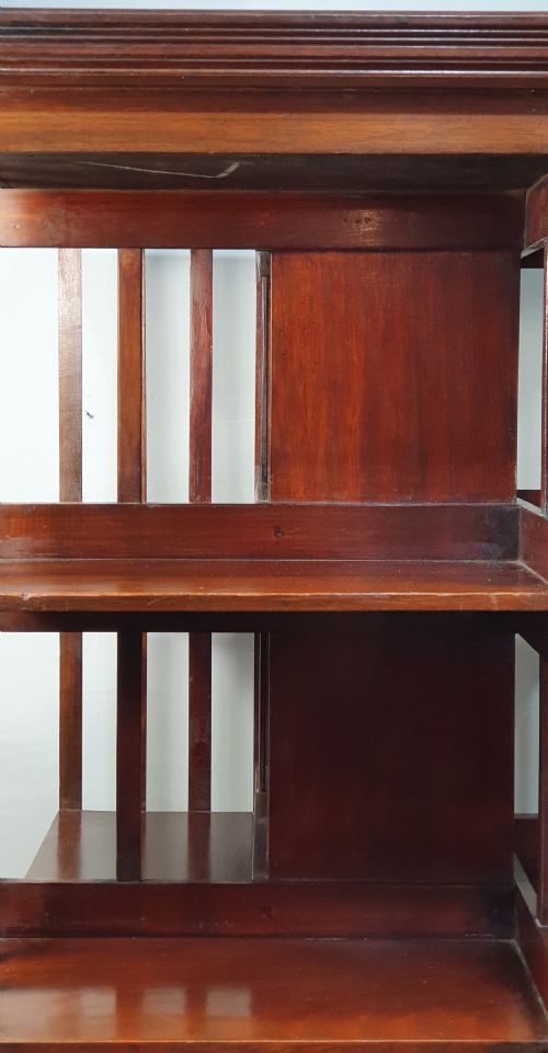 LATE VICTORIAN REVOLVING MAHOGANY BOOKCASE - ADDITIONAL PHOTO 5