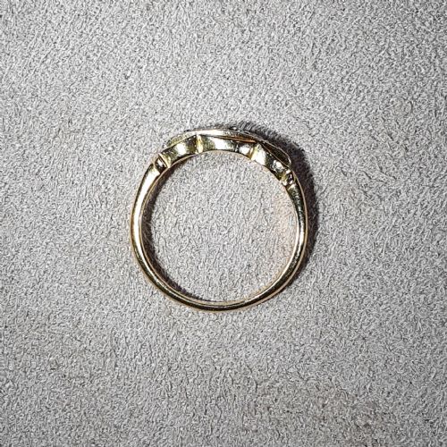 EDWARDIAN ROSE CUT 5 DIAMOND 18CT GOLD RING CHESTER HALLMARK SIZE M - ADDITIONAL PHOTO 10