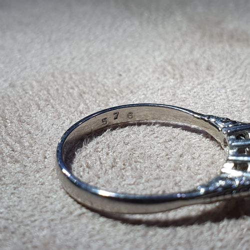 EDWARDIAN 05CT VSIEF DIAMOND TRILOGY PLATINUM RING SIZE O - ADDITIONAL PHOTO 11