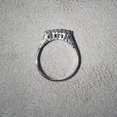 EDWARDIAN 05CT VSIEF DIAMOND TRILOGY PLATINUM RING SIZE O - ADDITIONAL PHOTO 13