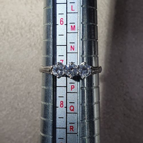EDWARDIAN 05CT VSIEF DIAMOND TRILOGY PLATINUM RING SIZE O - ADDITIONAL PHOTO 14