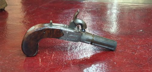 BOXLOCK PERCUSSION POCKET PISTOL BY BARNER AND BOALER NEWARK MID 19TH CENTURY - ADDITIONAL PHOTO 6