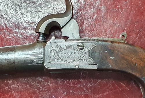 BOXLOCK PERCUSSION POCKET PISTOL BY BARNER AND BOALER NEWARK MID 19TH CENTURY - ADDITIONAL PHOTO 9