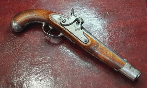 rare prussian dragoon percussion holster pistol early 19th century - CATEGORY: ANTIQUE MISCELLANEOUS - DATED 19TH CENTURY