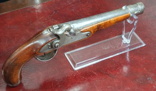 RARE PRUSSIAN DRAGOON PERCUSSION HOLSTER PISTOL EARLY 19TH CENTURY - ADDITIONAL PHOTO 2