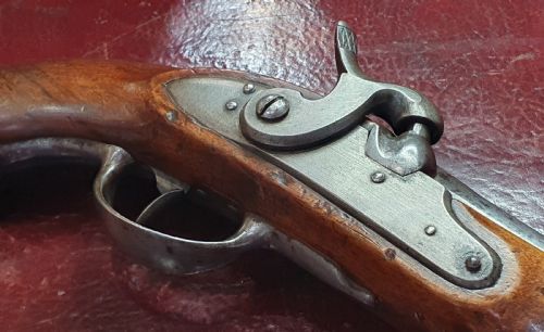 RARE PRUSSIAN DRAGOON PERCUSSION HOLSTER PISTOL EARLY 19TH CENTURY - ADDITIONAL PHOTO 5