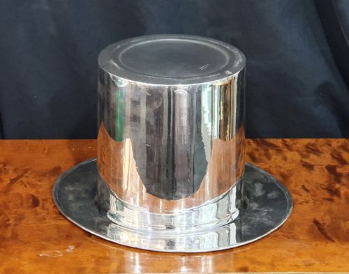 ART DECO MAPPIN WEBB SILVER PLATED TOP HAT CHAMPAGNE BUCKET C1930 - ADDITIONAL PHOTO 2