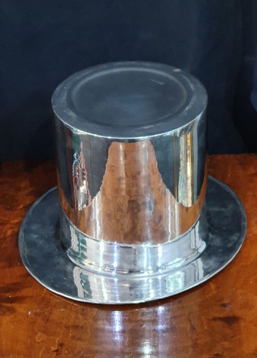 ART DECO MAPPIN WEBB SILVER PLATED TOP HAT CHAMPAGNE BUCKET C1930 - ADDITIONAL PHOTO 1