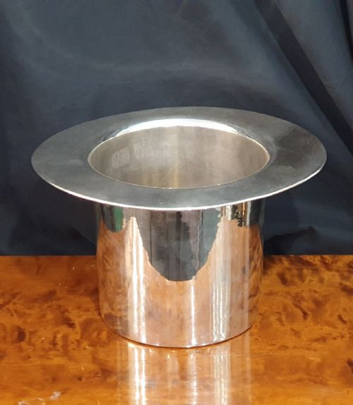 ART DECO MAPPIN WEBB SILVER PLATED TOP HAT CHAMPAGNE BUCKET C1930 - ADDITIONAL PHOTO 3
