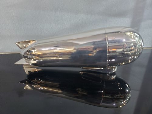 JAMES DEAKIN SON SILVER PLATED EPNS ZEPPELIN AIRSHIP COCKTAIL SHAKER SET - ADDITIONAL PHOTO 9