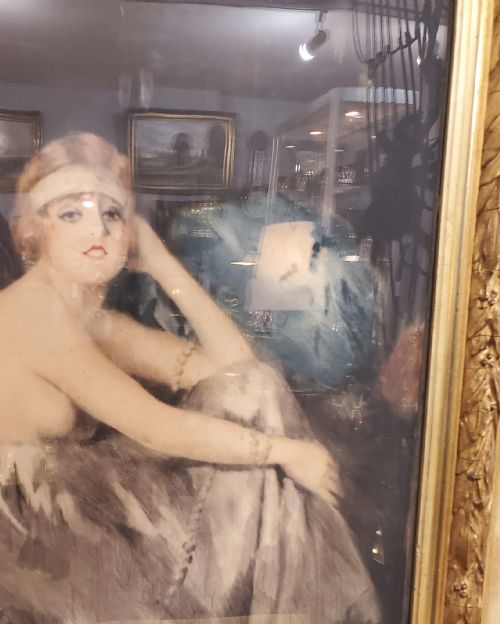 LARGE FRAMED ART DECO PRINT C1930 - ADDITIONAL PHOTO 1