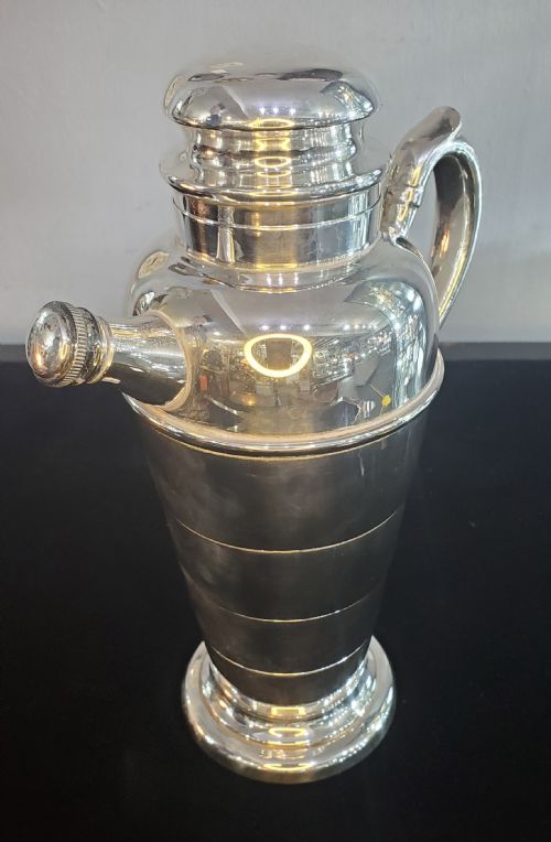 CANADIAN ART DECO SILVER PLATED COCKTAIL SHAKER C1930 - ADDITIONAL PHOTO 1
