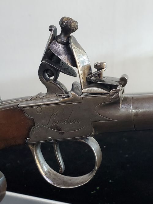 FLINTLOCK BOXLOCK TURNOFF BARRELLED POCKET PISTOL C1750 - ADDITIONAL PHOTO 3