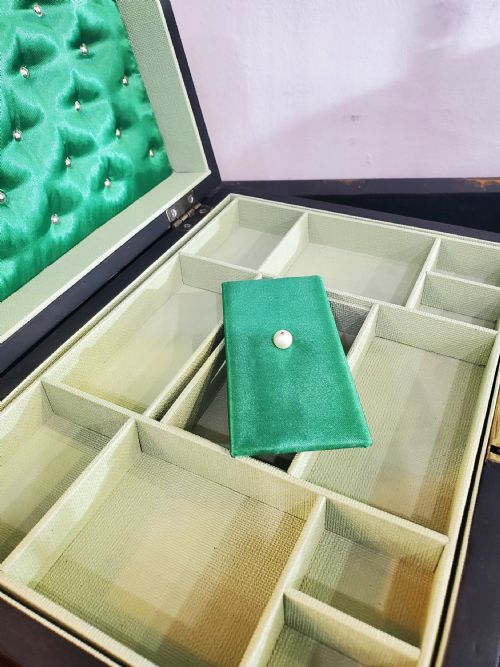 VICTORIAN PARQUETRY INLAID WALNUT JEWELLERY BOX C1880 - ADDITIONAL PHOTO 2