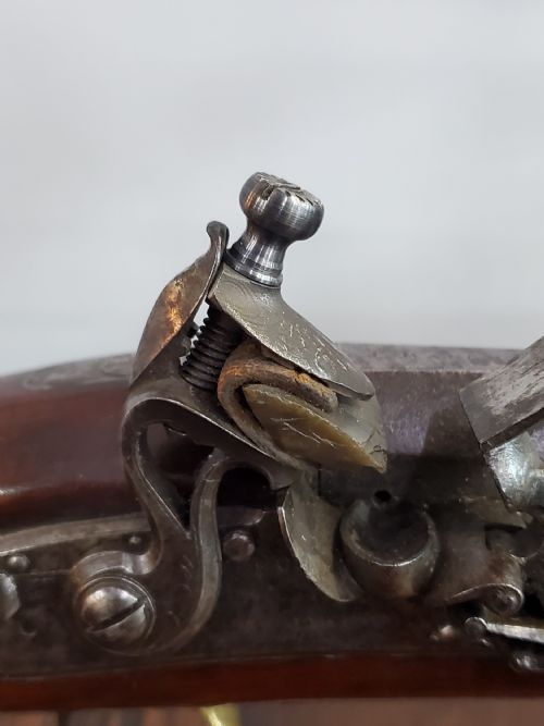 FLINTLOCK HOLSTER PISTOL BY EZEKIEL BAKER LONDON 18TH CENTURY - ADDITIONAL PHOTO 3