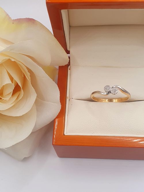ART DECO DIAMOND TOI ET MOI 18CT DIAMOND PLATINUM RING SIZE P - ADDITIONAL PHOTO 1