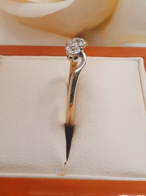 ART DECO DIAMOND TOI ET MOI 18CT DIAMOND PLATINUM RING SIZE P - ADDITIONAL PHOTO 4