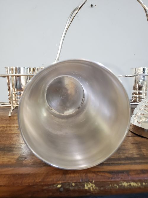 ART DECO FRENCH SILVER PLATE COCKTAIL SHAKER 6 BEAKER SET MAISON BARRA C1930 - ADDITIONAL PHOTO 5