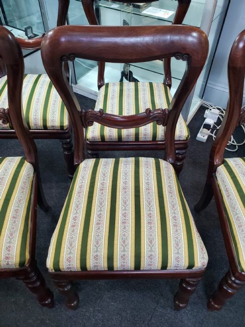 SIX VICTORIAN BALLOON BACK REGENCY STYLE MAHOGANY DINING CHAIRS C1880 - ADDITIONAL PHOTO 2