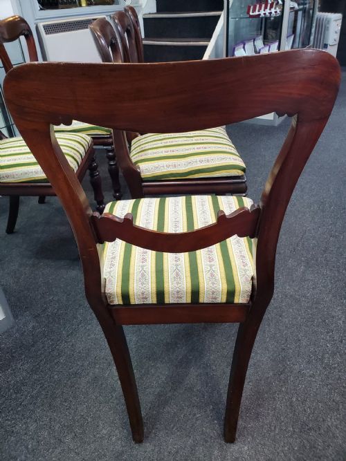 SIX VICTORIAN BALLOON BACK REGENCY STYLE MAHOGANY DINING CHAIRS C1880 - ADDITIONAL PHOTO 8