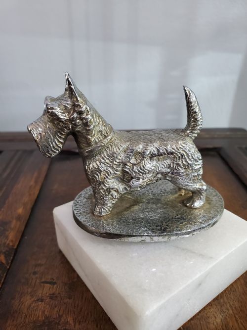 art deco bronze desmo scottie dog car mascot c1930 - CATEGORY: ANTIQUE METAL - DATED 1930