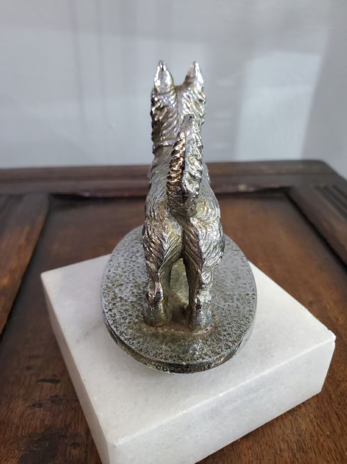 ART DECO BRONZE DESMO SCOTTIE DOG CAR MASCOT C1930 - ADDITIONAL PHOTO 3