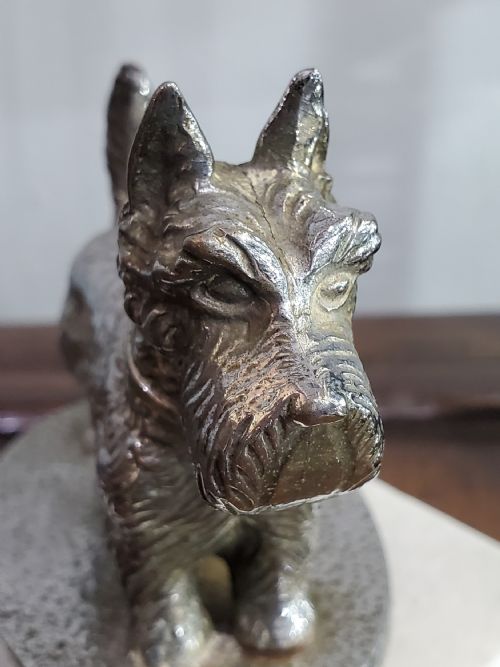 ART DECO BRONZE DESMO SCOTTIE DOG CAR MASCOT C1930 - ADDITIONAL PHOTO 8