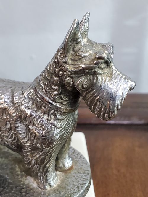 ART DECO BRONZE DESMO SCOTTIE DOG CAR MASCOT C1930 - ADDITIONAL PHOTO 9