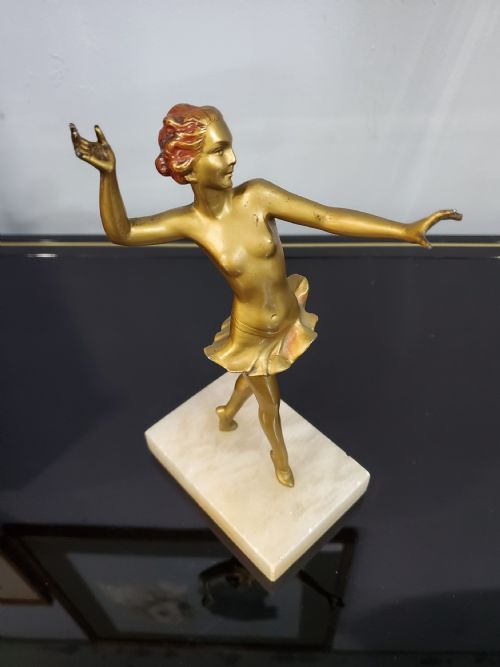 AUSTRIAN ART DECO DANCER ATTRIBUTED LORENZL C1930 - ADDITIONAL PHOTO 1