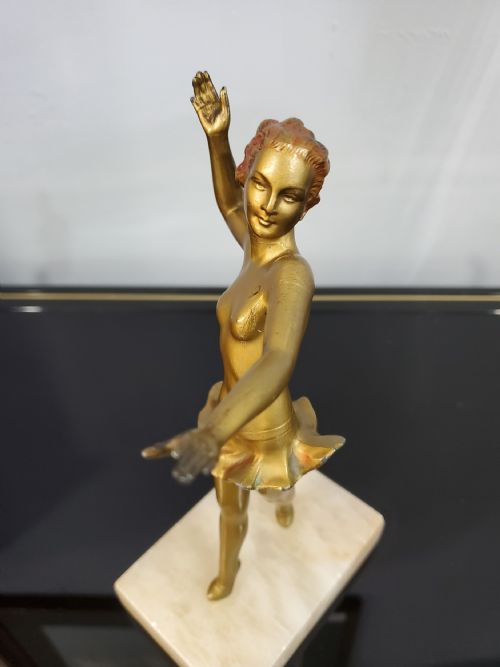 AUSTRIAN ART DECO DANCER ATTRIBUTED LORENZL C1930 - ADDITIONAL PHOTO 3