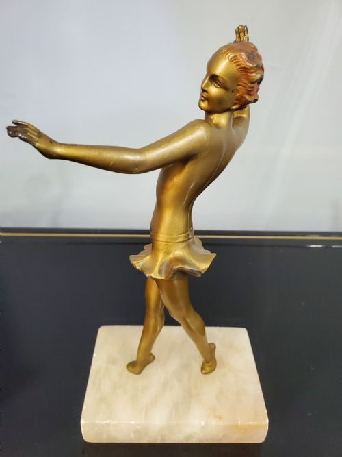 AUSTRIAN ART DECO DANCER ATTRIBUTED LORENZL C1930 - ADDITIONAL PHOTO 4