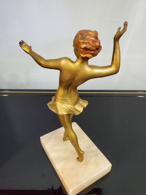 AUSTRIAN ART DECO DANCER ATTRIBUTED LORENZL C1930 - ADDITIONAL PHOTO 5