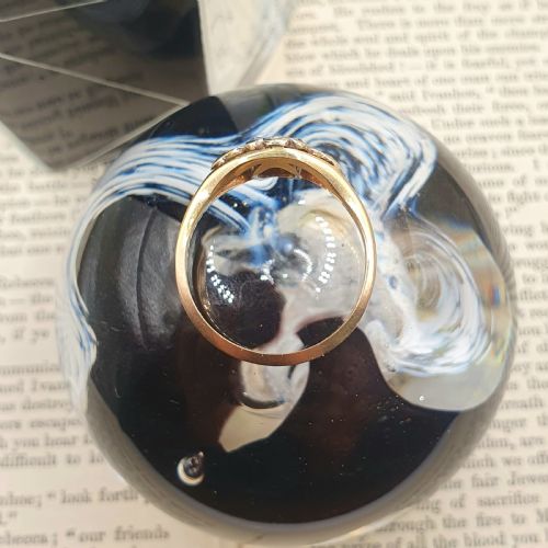 ART DECO DIAMOND DAISY PLATINUM 18CT GOLD RING C1920S SIZE O - ADDITIONAL PHOTO 5