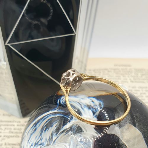 ART DECO DIAMOND 18CT GOLD CLUSTER RING SIZE T12 - ADDITIONAL PHOTO 8