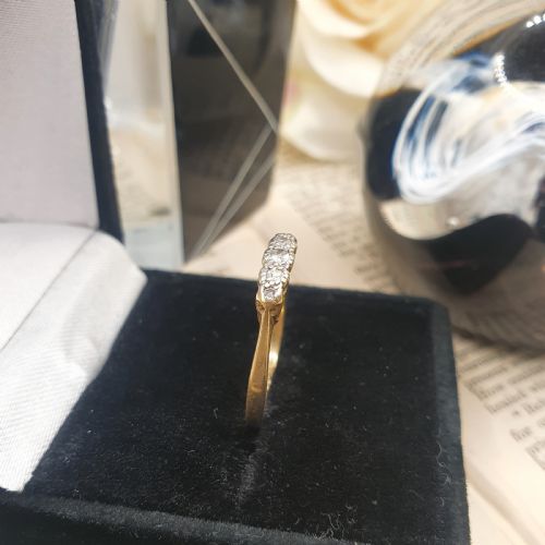 ART DECO PERIOD DIAMOND 18CT GOLD PLATINUM RING SIZE L - ADDITIONAL PHOTO 3
