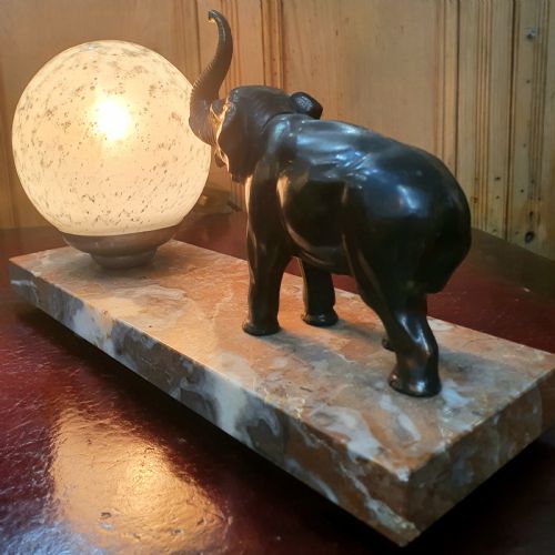 FRENCH ART DECO ELEPHANT MOOD LAMP C192030S - ADDITIONAL PHOTO 3