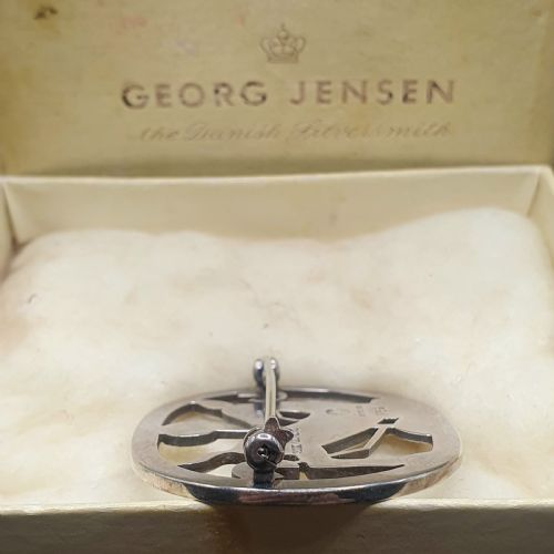GEORG JENSEN STERLING SILVER DEER BROOCH C1950 - ADDITIONAL PHOTO 13