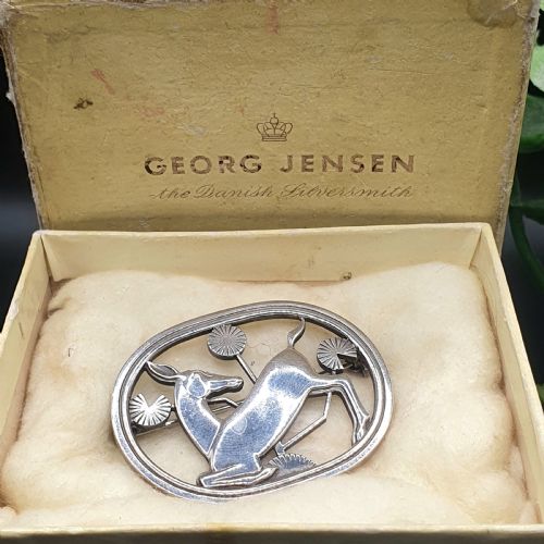 GEORG JENSEN STERLING SILVER DEER BROOCH C1950 - ADDITIONAL PHOTO 14