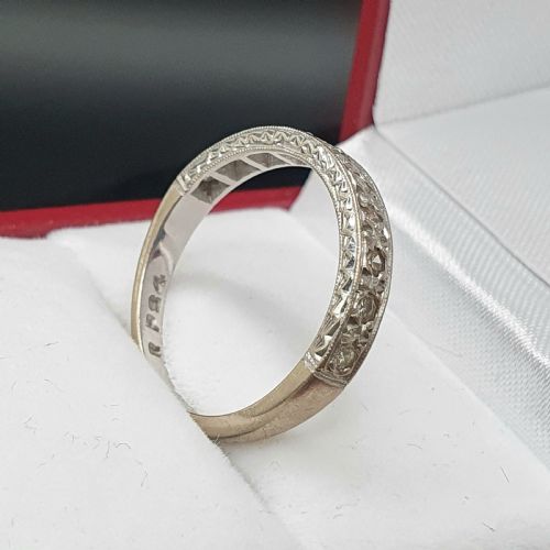 DIAMOND 18CT WHITE GOLD STACK ETERNITY RING SIZE N - ADDITIONAL PHOTO 3